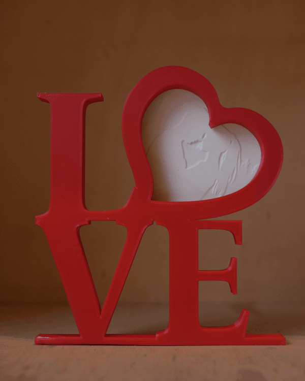 Sinal de amor de litofania